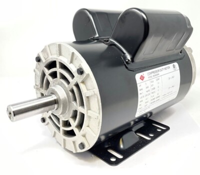AIR COMPRESSOR ELECTRIC MOTOR 5HP 3450 RPM 7/8'' SHAFT 22 AMP 56HZ FRAME 230VOLT