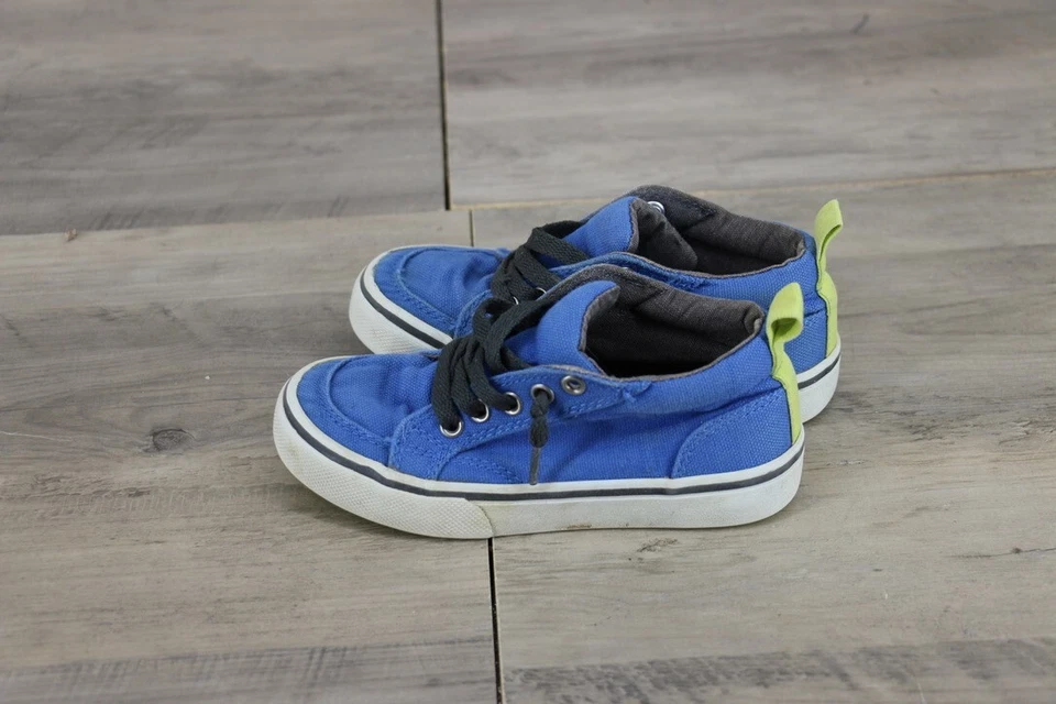 Arizona Niños Jóvenes 11 Medio Alto Top Con Cordones Lona Tenis Zapatos Azul Foto 3 de 4