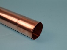 Fallrohr Kupfer mit Muffe, 1,00m / 2,00m, ver...