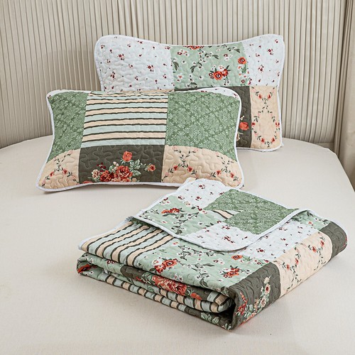 Soft Floral Bedspread Coverlet Set Patchwork Quilted Queen King Size Bedding AU - Picture 79 of 84