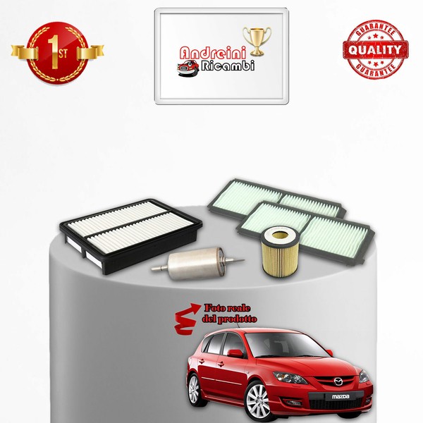 Wartungsset 4 Filter Mazda 3 BK 2.3 MPS Turbo 191KW 260PS Von 2007 Bis 2009-image
