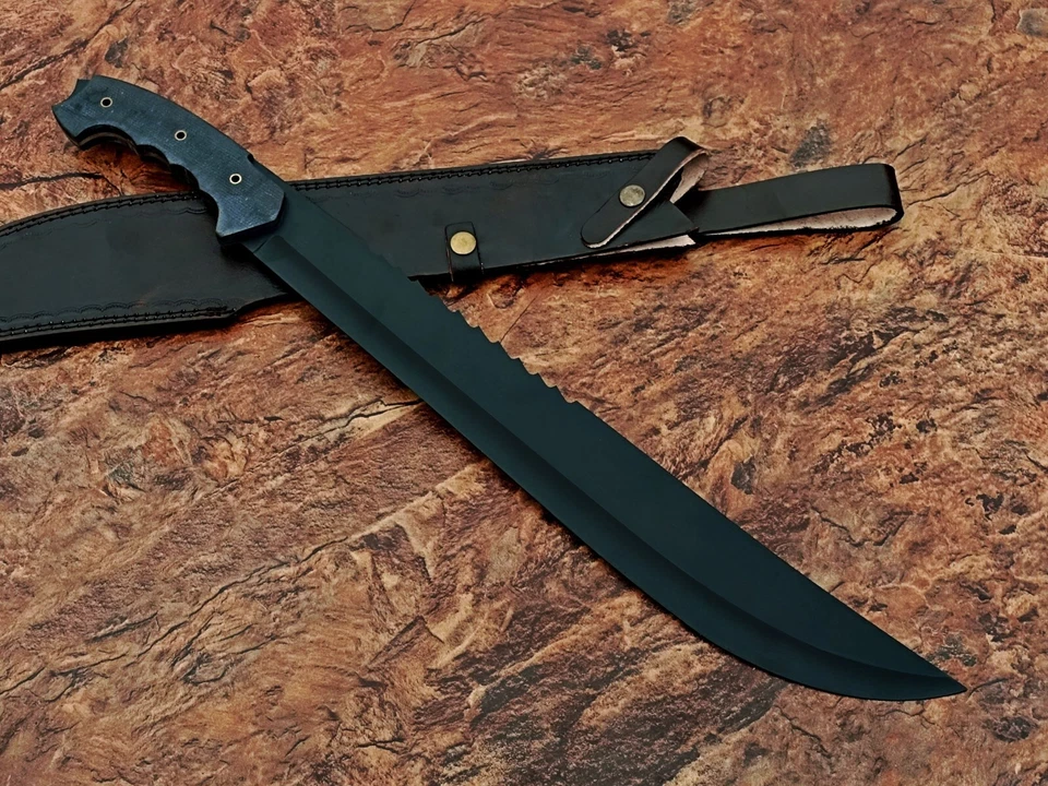 24 меча мачете с накладным монтажом в военном стиле ручной ковки - Изображение 3 из 4