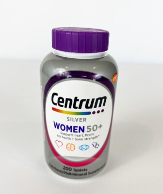 Centrum Silver Women 50+ Multivitamin Supplement 200 Tablets Exp 10/25