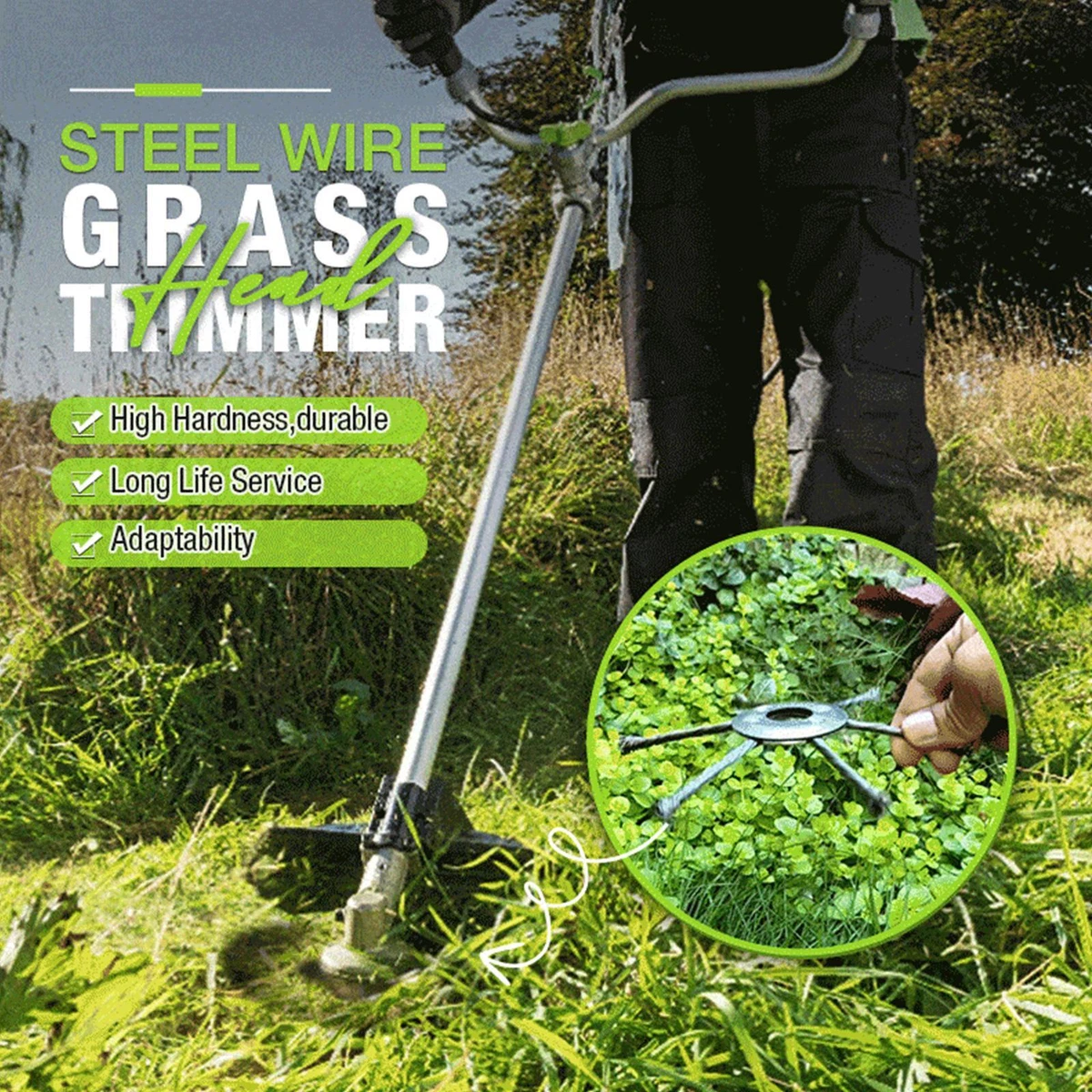 Steel wire cheap grass trimmer