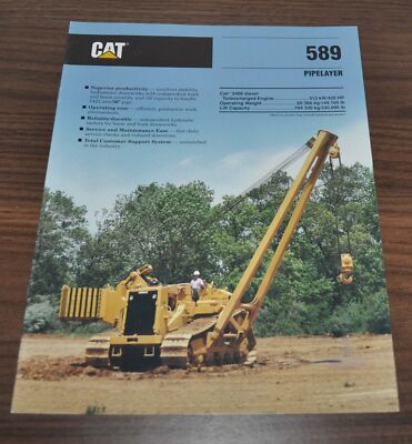 Caterpillar 589 Pipelayer Tractor Specification Technical Cat Brochure Prospekt