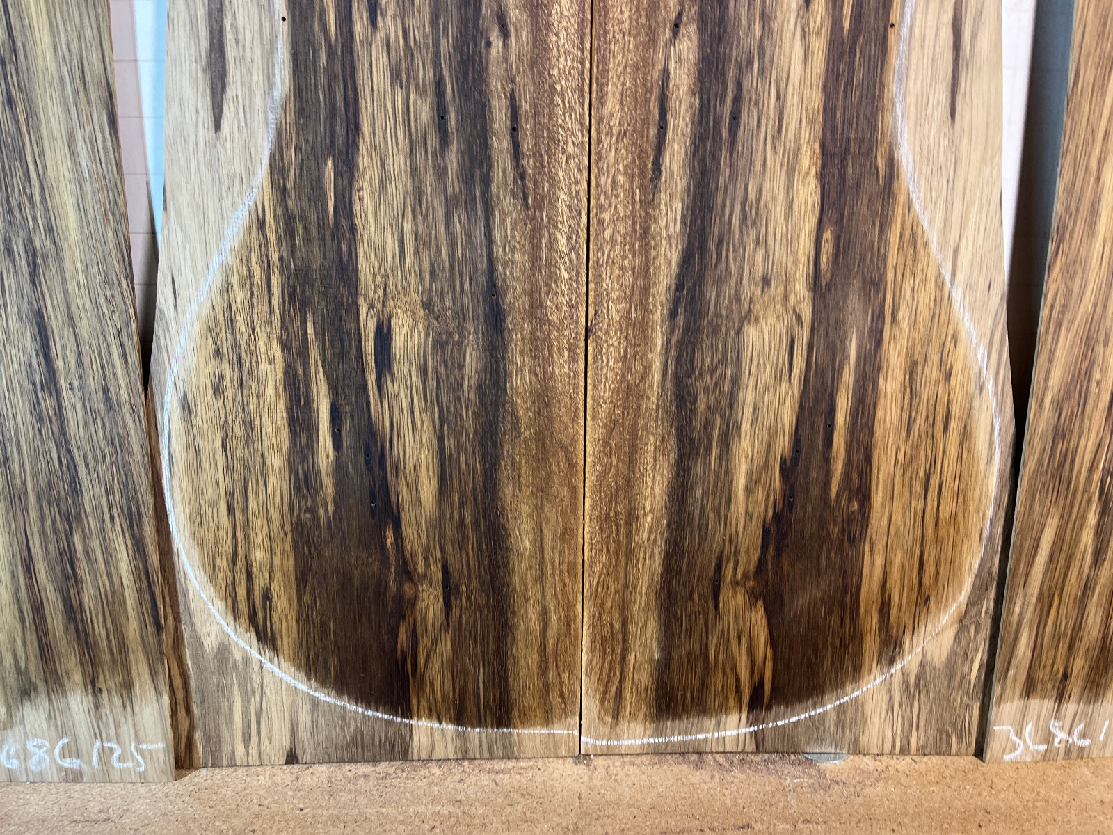 black limba tonewood guitar luthier set back sides ink lines eBay