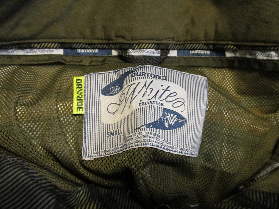 Pantalones BURTON Poliuretano Pequeños Gris Verde Rayas Paseo Seco Snow Boarder Foto 3 de 3