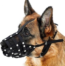 Dog Muzzle German Shepherd Dalmatian Doberman Setter Leather Basket Medium Large