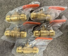 5 Pieces XFITTING 1/2" Push Fit Ball Valve Lead Free Brass NEW