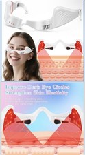 Electric Eye Massager White Orange Vibrating LED Light Therapy Cordless