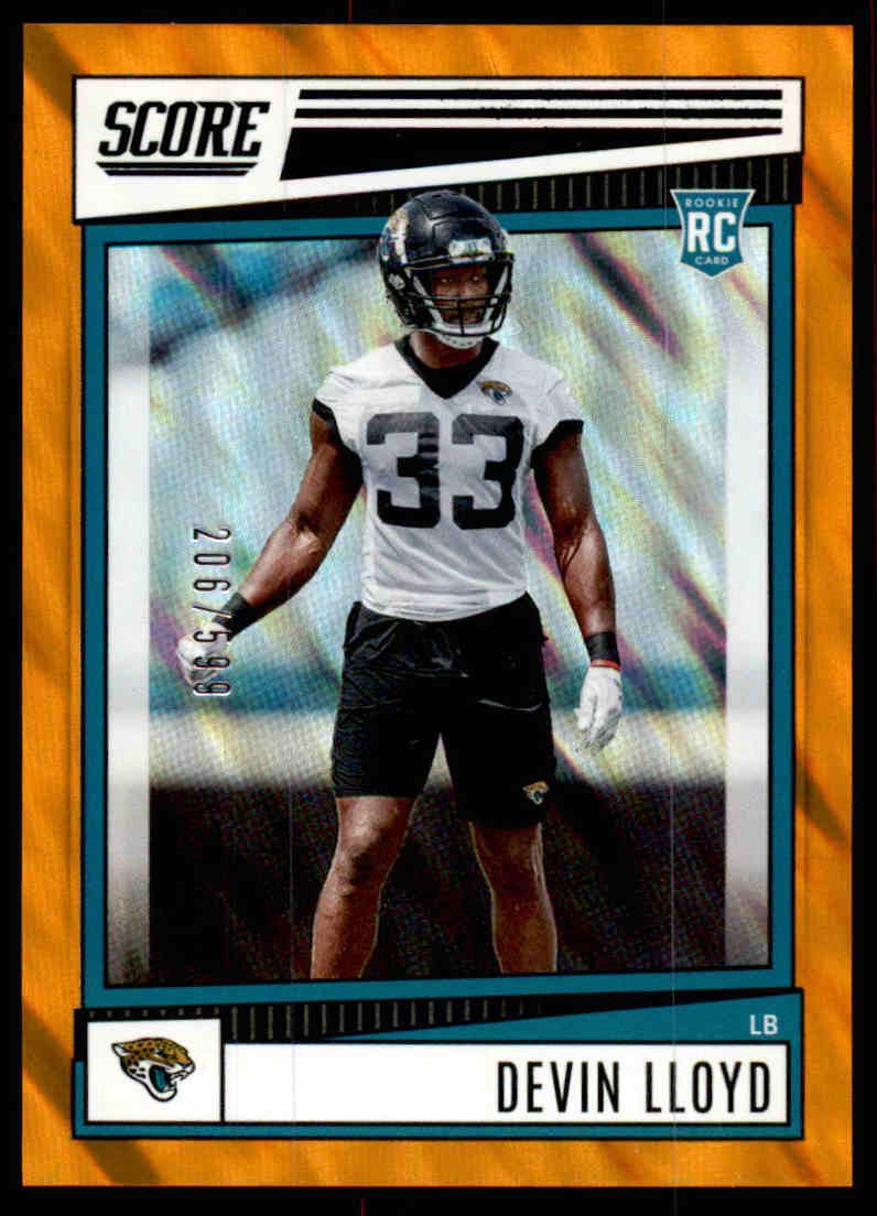 2022 Score #350 Devin Lloyd #/599 Lava Rookie