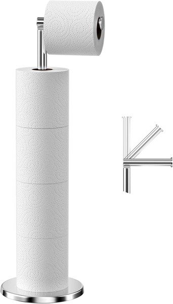Newpop Toilettenpapierhalter Stehend, Edelstahl Klopapierhalter Stehend-image