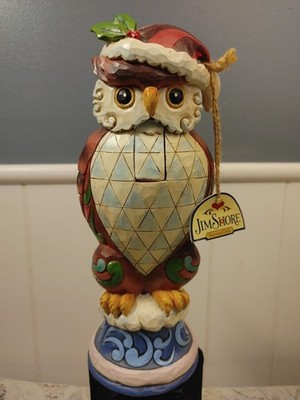 Jim Shore Heartwood Creek Owl Be Home for Christmas Nutcracker 2013 10.25''
