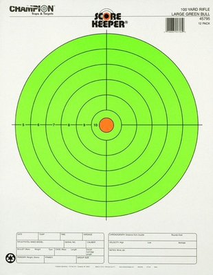 #ad #ad Champion Traps amp; Targets 100 Yard Large Bullseye Per 12 Green 45795 $14.18