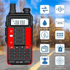 US BAOFENG UV-10R DUAL BAND 2-WAY RADIO FM LONG RANGE HAM WALKIE TALKIE 128CH