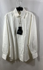 Giorgio Armani Men's White Evening Dress Shirt NWT Cotton Stretch Size 43