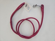 Dogline Round Leather Leash Pink L72 W3/8 New...