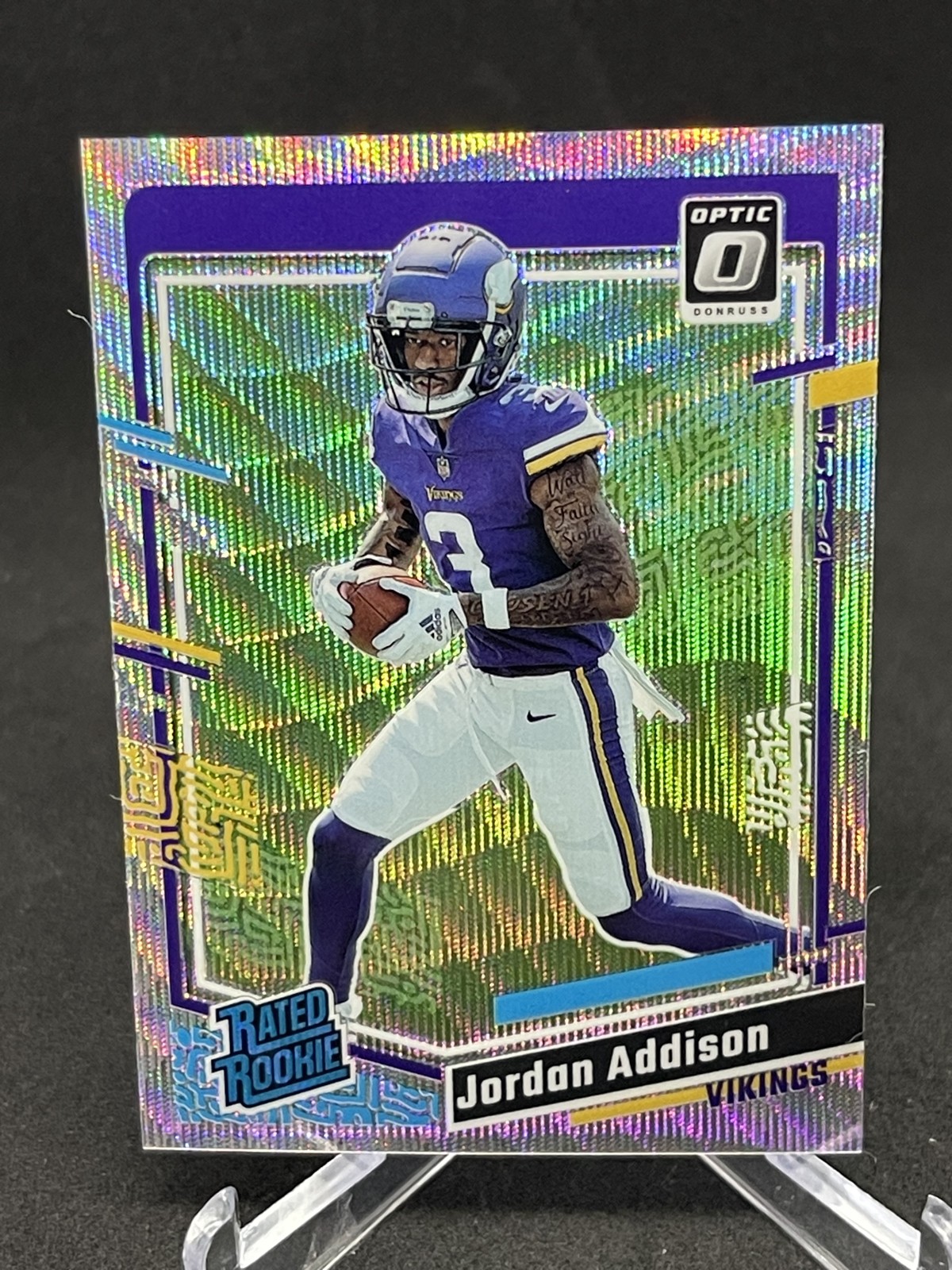 2023 Panini Optic - Rated Rookie Jordan Addison #271 Wave Prizm /300 (RC)
