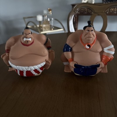 Sumo King Wrestlers Set of 2  RC 2015 MerchSource Black Series NO Remotes