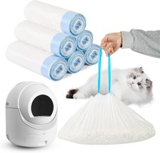 Cat Litter Bags 120 Count, 21.65"x11.8" Drawstring Close Litter Box Liners for A