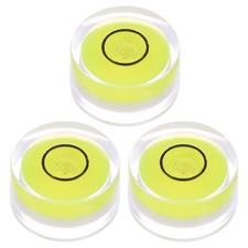 3pcs Round Bubble Level 19x10mm Mini Circular Bullseye Spirit Levels, Lime