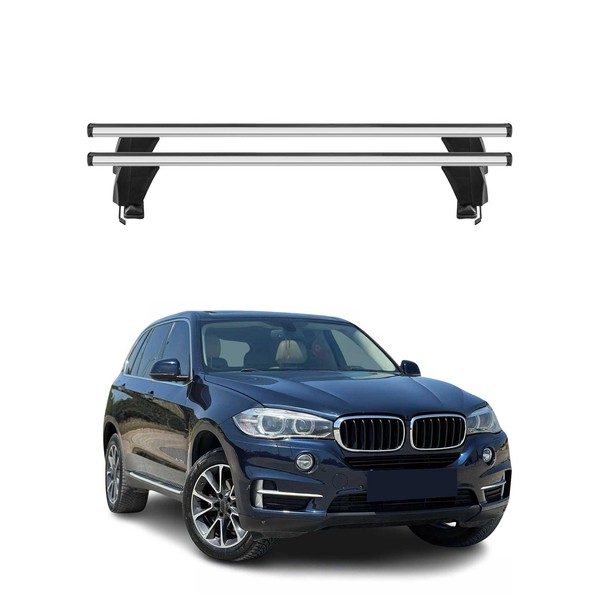 Menabo DachträGer GrundtäGer FüR BMW X5 F15 2013-2018 50Kg Alu Silber 2 Tlg-image