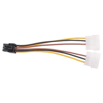 A Dualer 4-Pin Molex IDE Auf 6-Pin PCI-E Grafikkarten-Stromanschlusskabelad4003