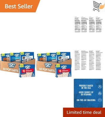 Toaster Pastries Variety Pack 5 Boxes 60 Count Kid Snacks Breakfast Foods