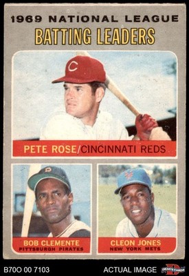 1970 O-Pee-Chee #61 Roberto Clemente NL Batting Leaders 4 - VG/EX