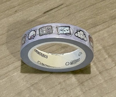 NEW TheCoffeeMonsterzCo Sleepy Time Emotis Washi Tape 10 mm roll TCMC (Dark)