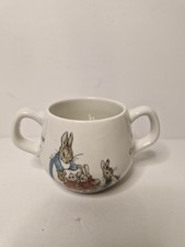Image of 🐘 Wedgwood Beatrix Potter Peter Rabbit Child’s Vintage Two Handled Cup/Mug VGC