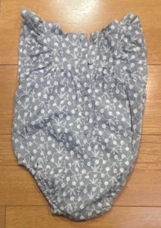 ZARA Green White Floral Sleeveless Romper One-Piece for Baby 1-3 Months