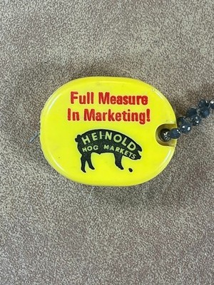 Vintage Antique Tape Measure Heinold Hog Markets Pig Commodities