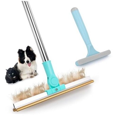 Carpet Rake for Pet Hair Removal, 54'' Adjustable Long Handle ad 180° Rotatable 