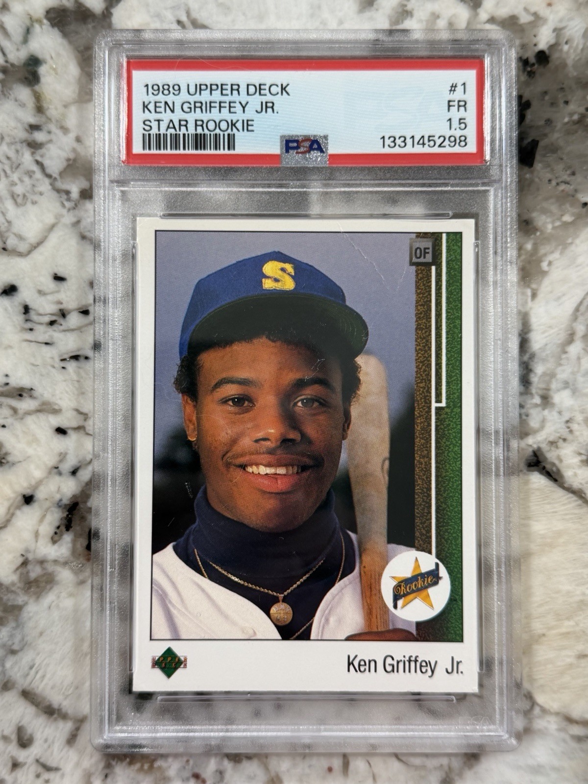 1989 Upper Deck #1 Ken Griffey Jr. RC Star Rookie PSA 1.5
