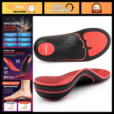 High Arch Support Insoles for Plantar Fasciitis Relief, Heavy Duty Comfort Inser
