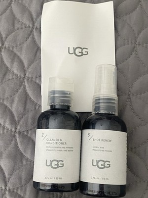 NEW UGG CLEANER & CONDITIONER + SHOE RENEW CARE KIT (2) 2 oz BOTTLES