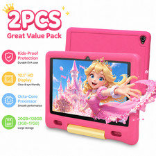2PCS AEEZO Kids Tablet 10.1" 20GB 128GB 1280 800 Wifi 6 Google play,Android 15