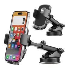 Car Phone Holder, Strong Suction Cup Vehicle Dashboard Smartphones Mount, Sta...