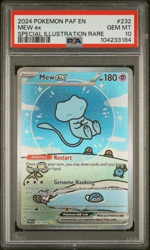 2024 POKEMON PAF EN-PALDEAN FATES SPECIAL ILLUSTRATION RARE #232 MEW EX PSA 10