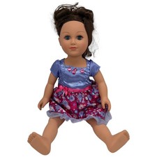 My Life As Doll 2013 Blue Sparkle Flower Dress Blue Eyes Brown Hair
