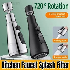 3 in 1 Kitchen Faucet Extender Universal 360 Rotate Pull Out Kitchen Tap Multi-
