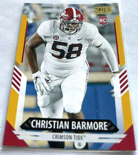 2021 Panini Score Football Christian Barmore Alabama Crimson Tide Gold RC #349