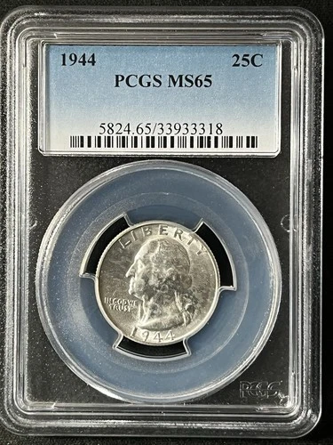 1944  25C Washington Quarter Dollar PCGS MS65  33933318