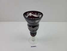 Vase Überfang Glas Muster