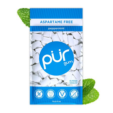 Aspartame-Free Peppermint Chewing Gum with 100 Xylitol - 55 Pieces