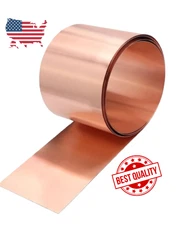 Share Copper Flashing 26 Gauge 0.4mm  Thickness 4in x10ft 99.95% Pure Copper She