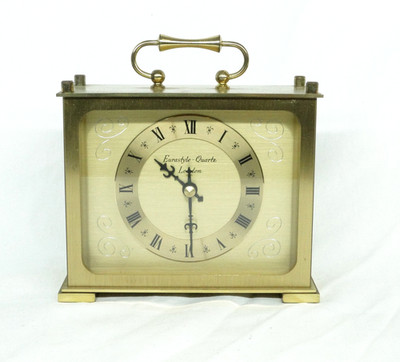 Eurastyle London Vintage Messing Quarz Kutsche Mantel Tischuhr Kienzle Germany