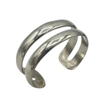 Taxco Vintage Mexico Sterling Silver 925 Wide Split Cuff Bracelet