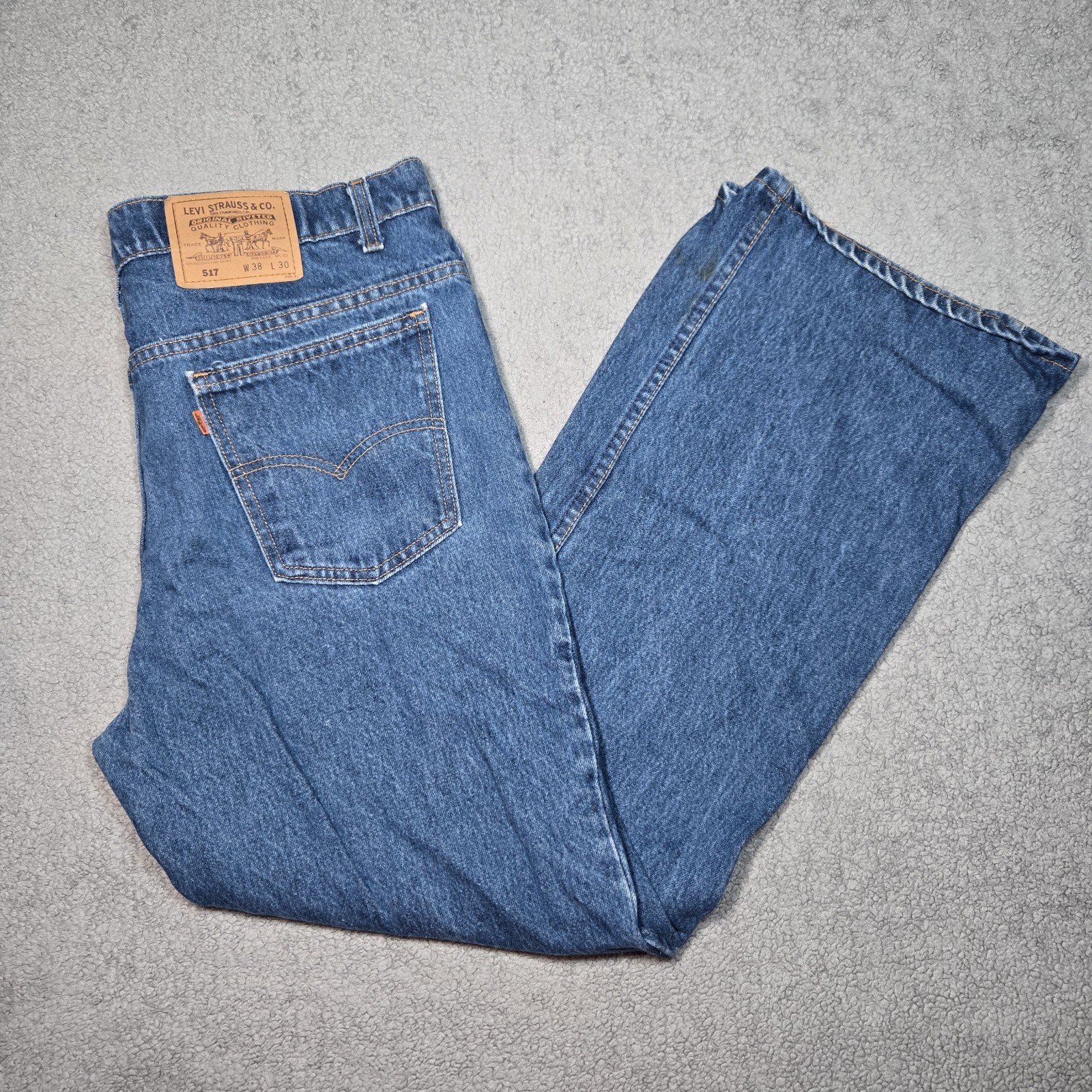 Vintage Levi's 517 Men's Orange Tab Jeans Size 38x30 USA 1993